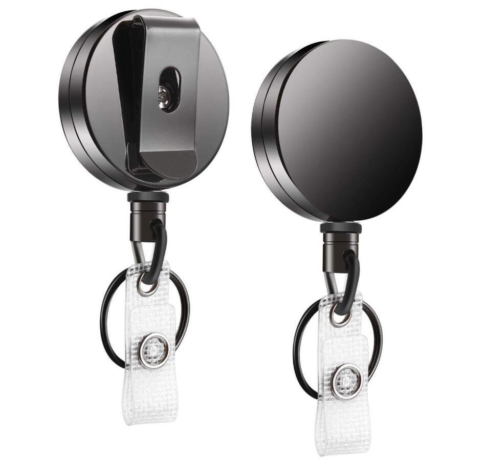 Telescopic strong easy-to-pull zinc alloy keychain