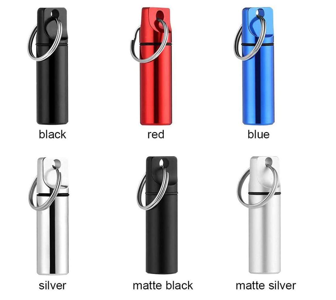 Sealed aluminum alloy capsule storage waterproof keychain