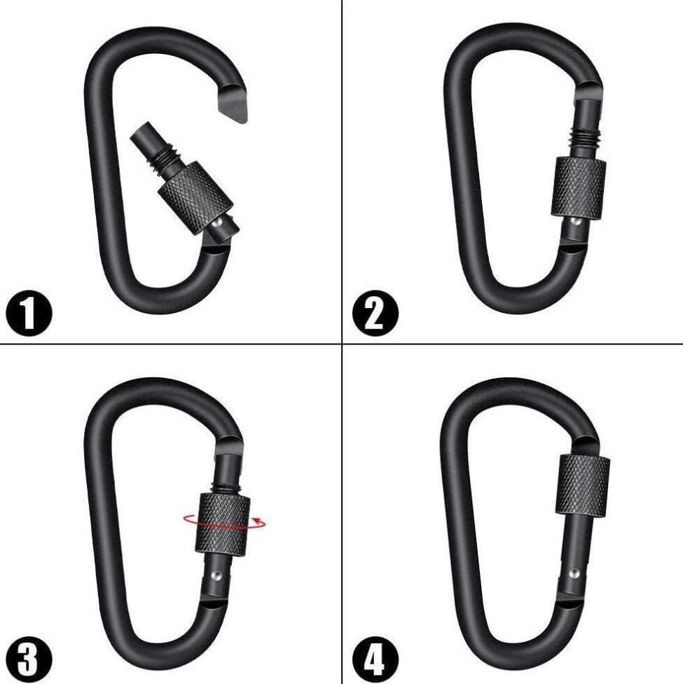 D ring spring aluminum alloy carabiner