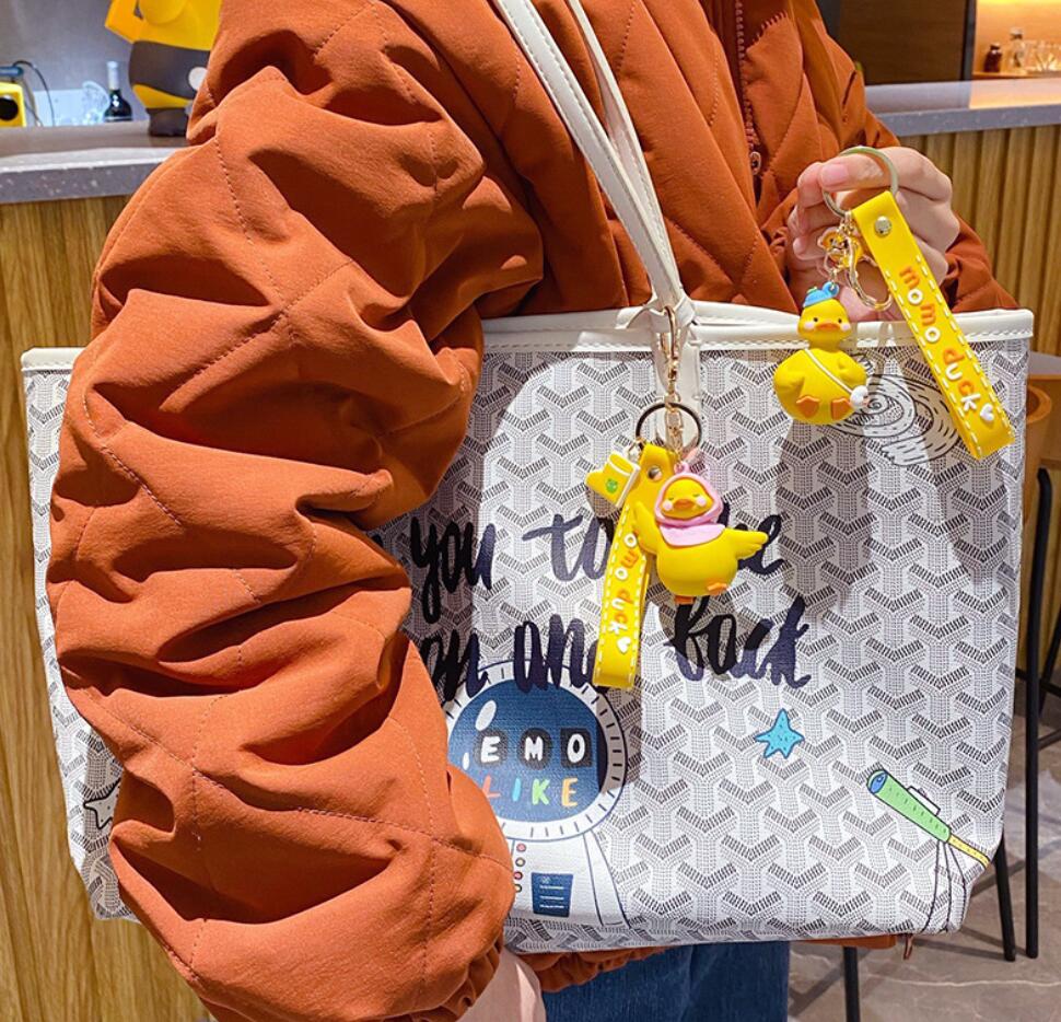 Cute Duck with Hat Keychain