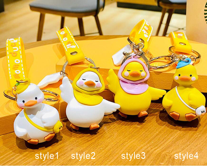 Cute Duck with Hat Keychain