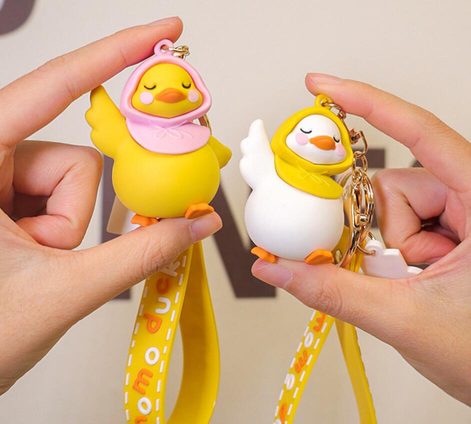 Cute Duck with Hat Keychain
