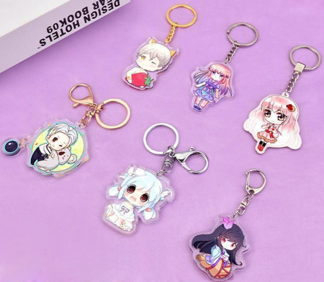 Cartoon acrylic sign keychain