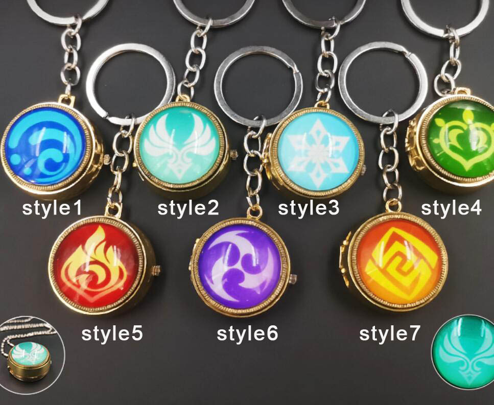 Spinning Eye of God Pocket Watch Keychain