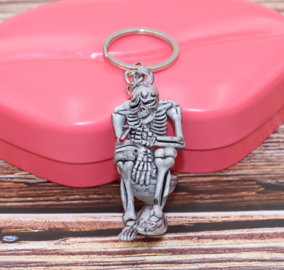Toilet Skeleton Keychain