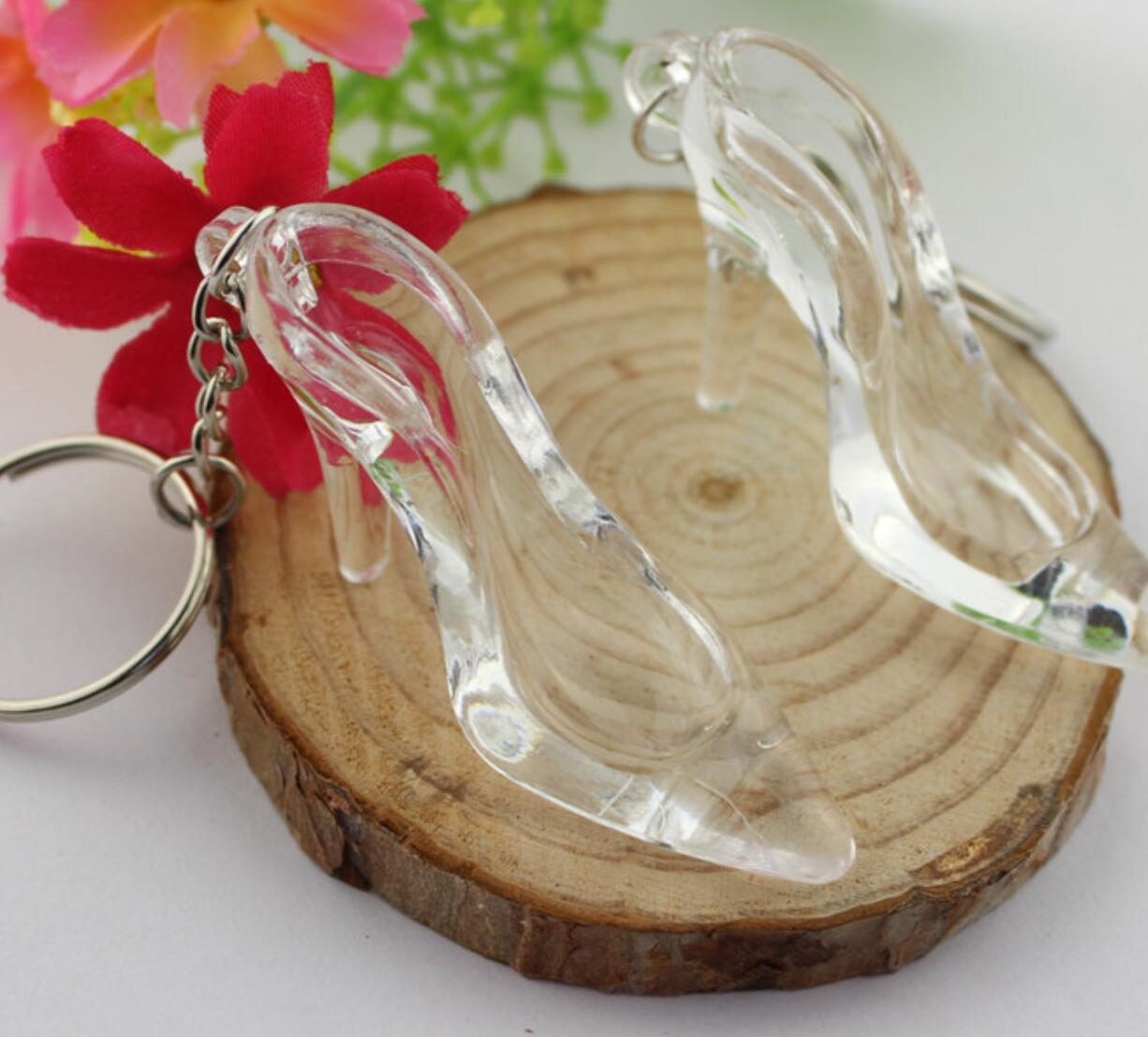 Acrylic Crystal High Heels Keychain