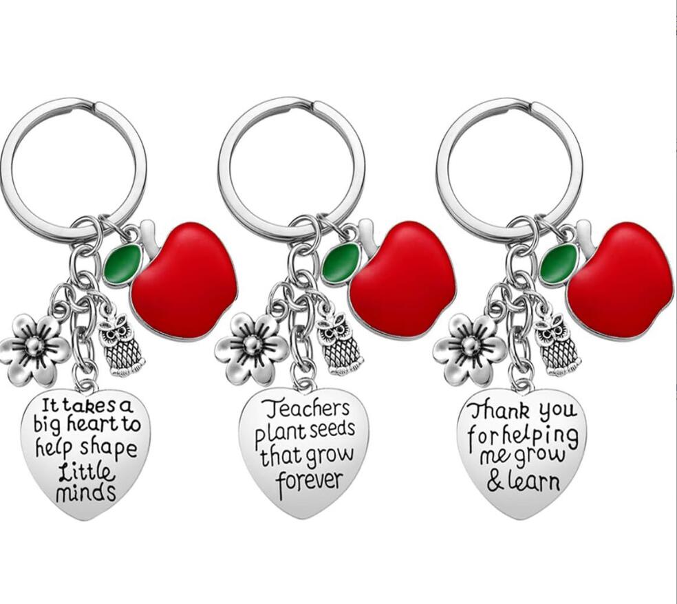 3pcs stainless steel apple keychain