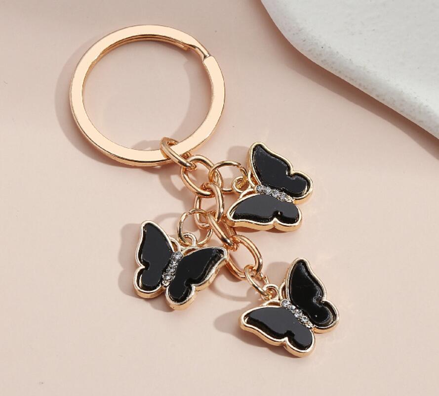 Rhinestone Acrylic Butterfly Keychain