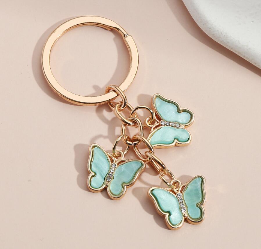 Rhinestone Acrylic Butterfly Keychain