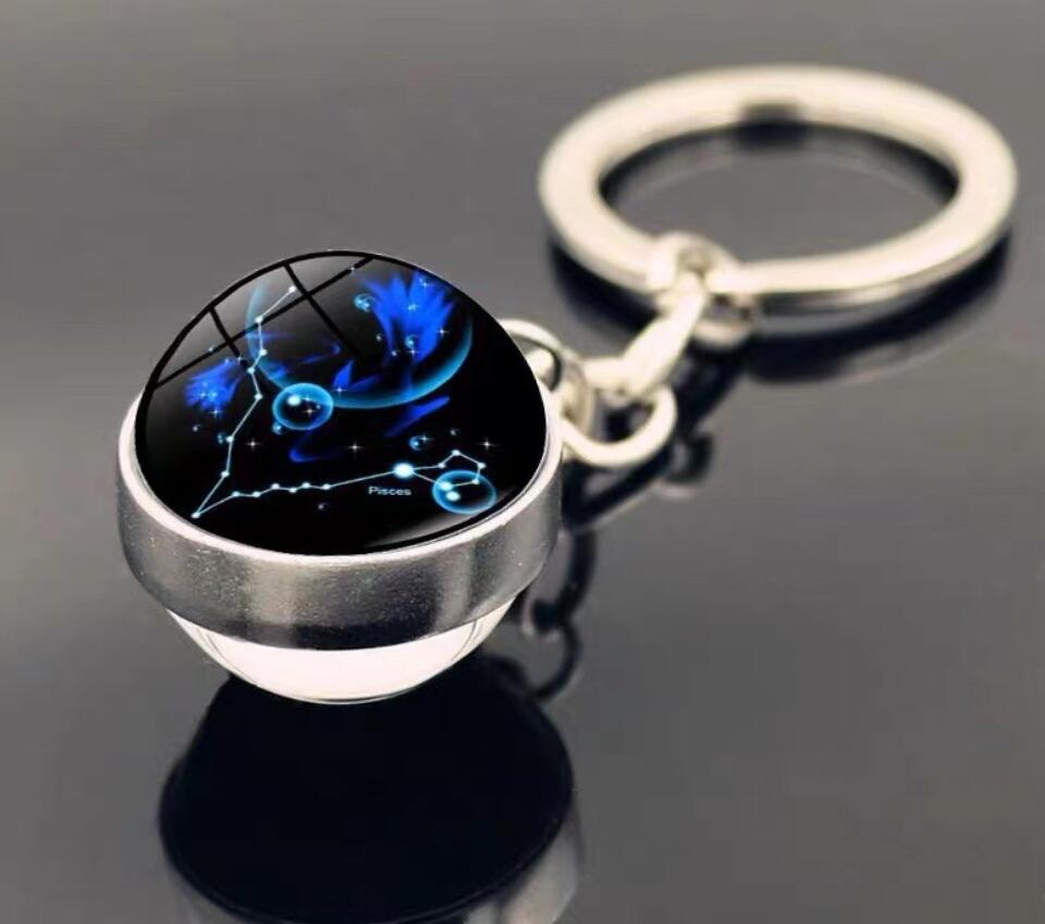 Crystal 12 Constellation Keychain