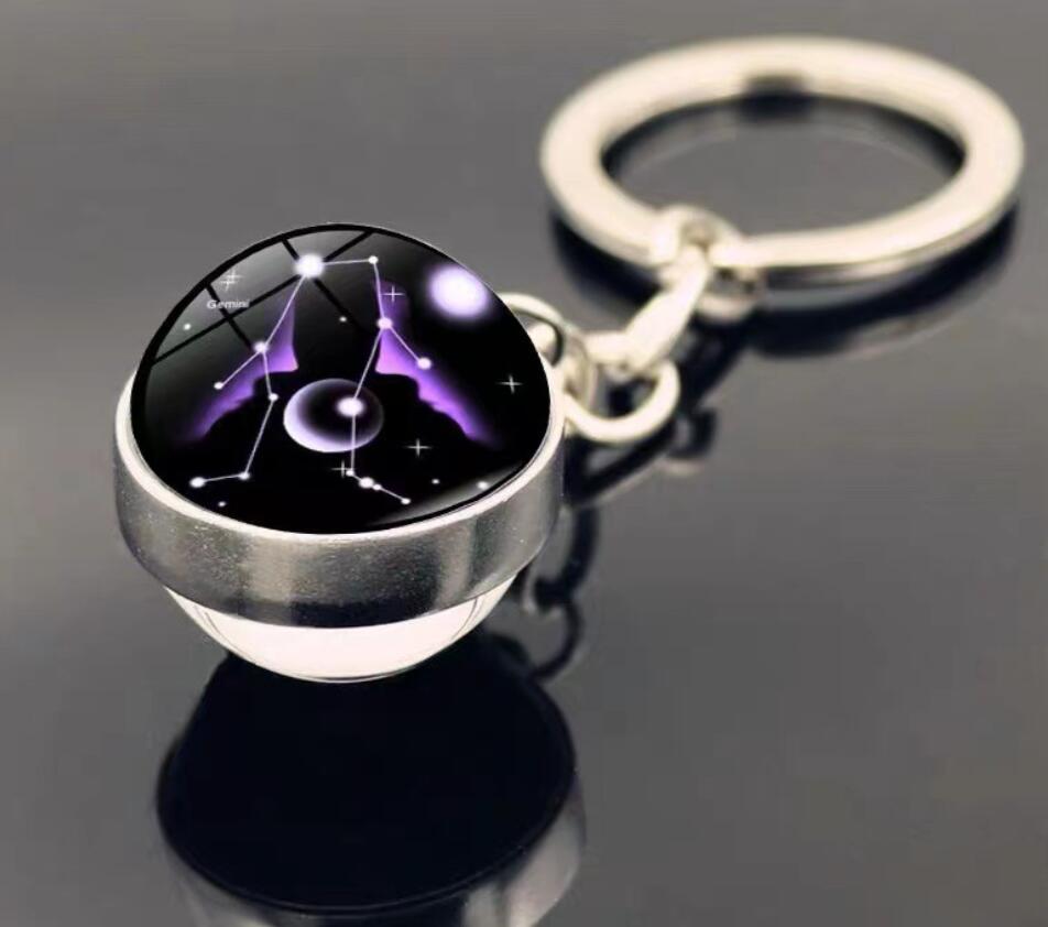 Crystal 12 Constellation Keychain