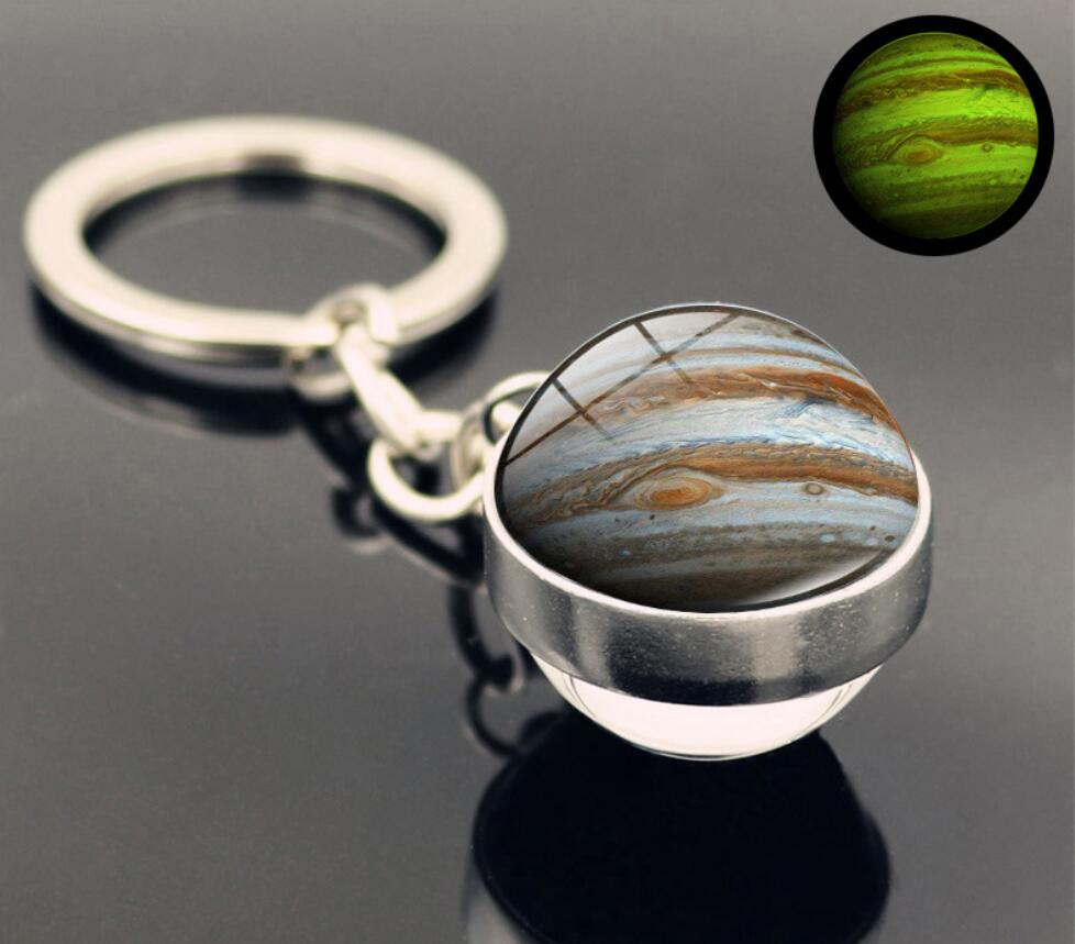 star earth moon planet keychain