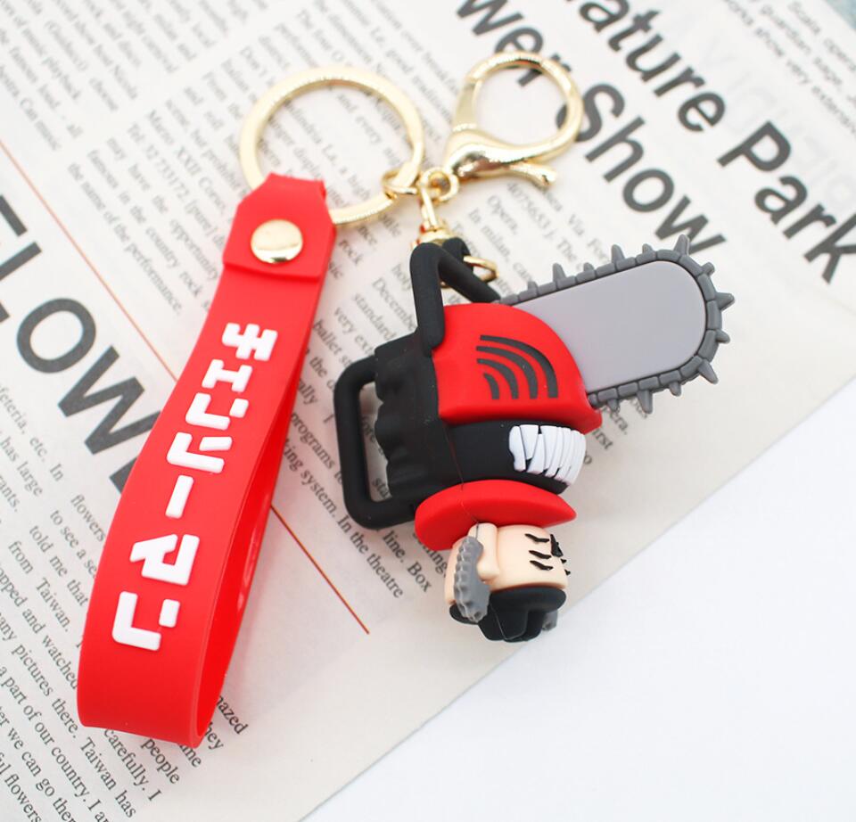Cartoon Electric motor saw man key chain