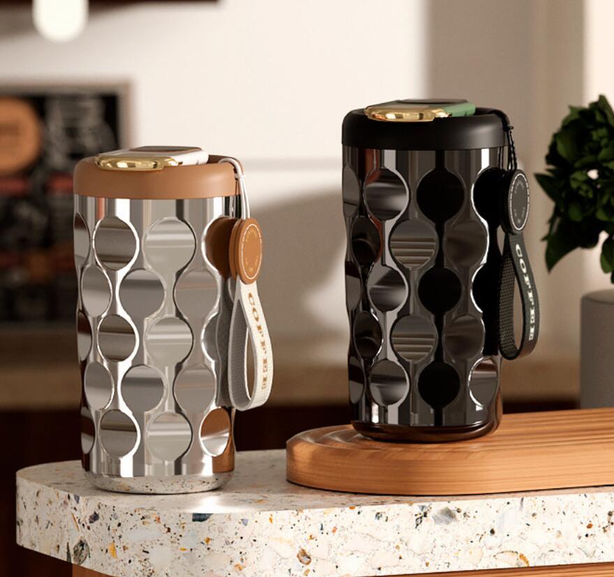 Water pattern ceramic liner coffee mug