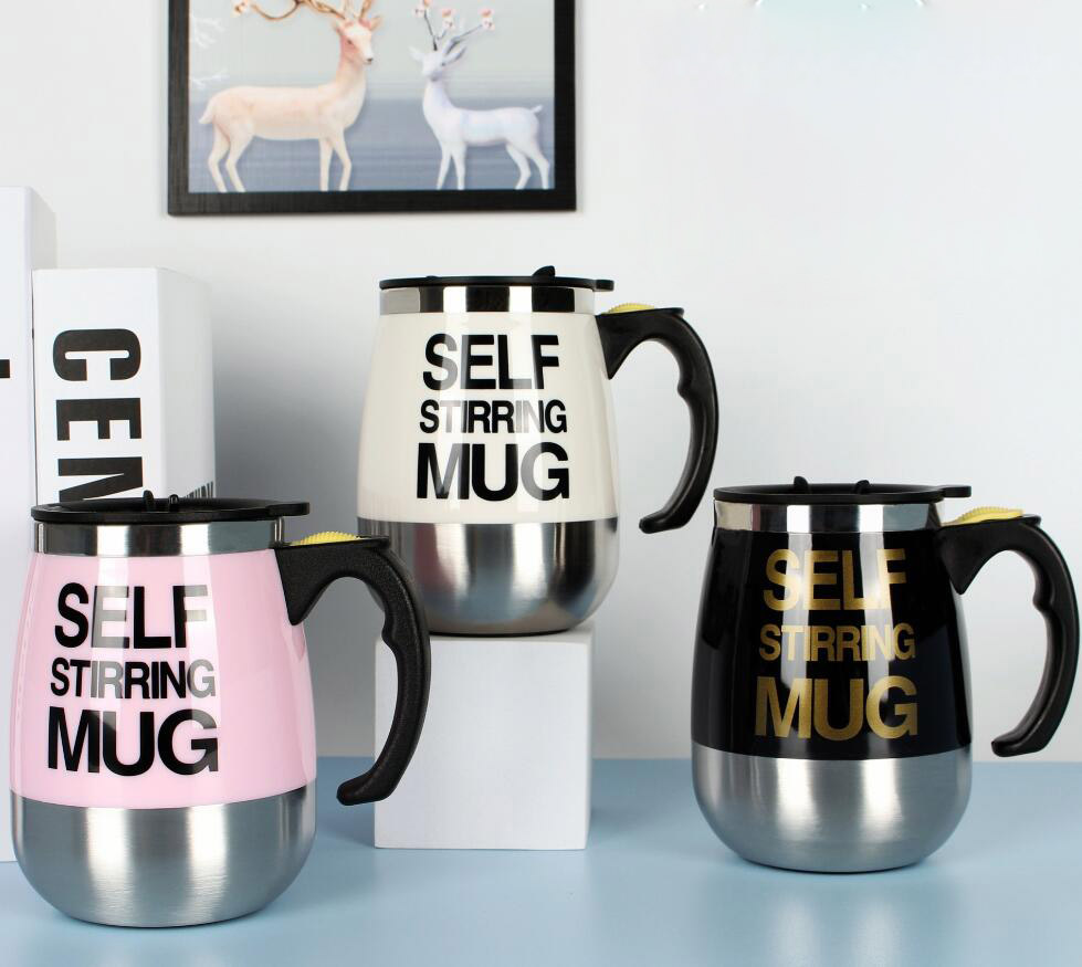 Stainless Steel Electric Stirring Coffee Mug