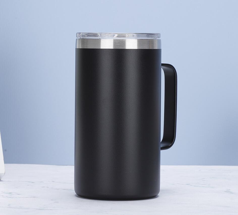 24oz stainless steel coffee mug with handle