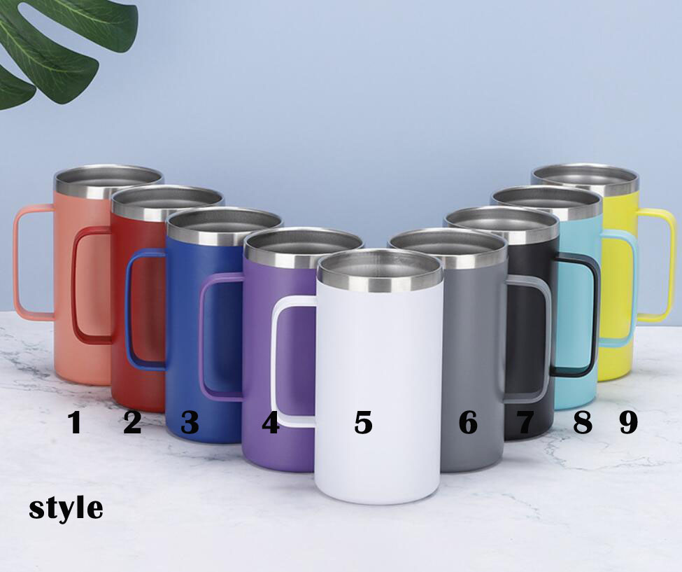 24oz stainless steel coffee mug with handle