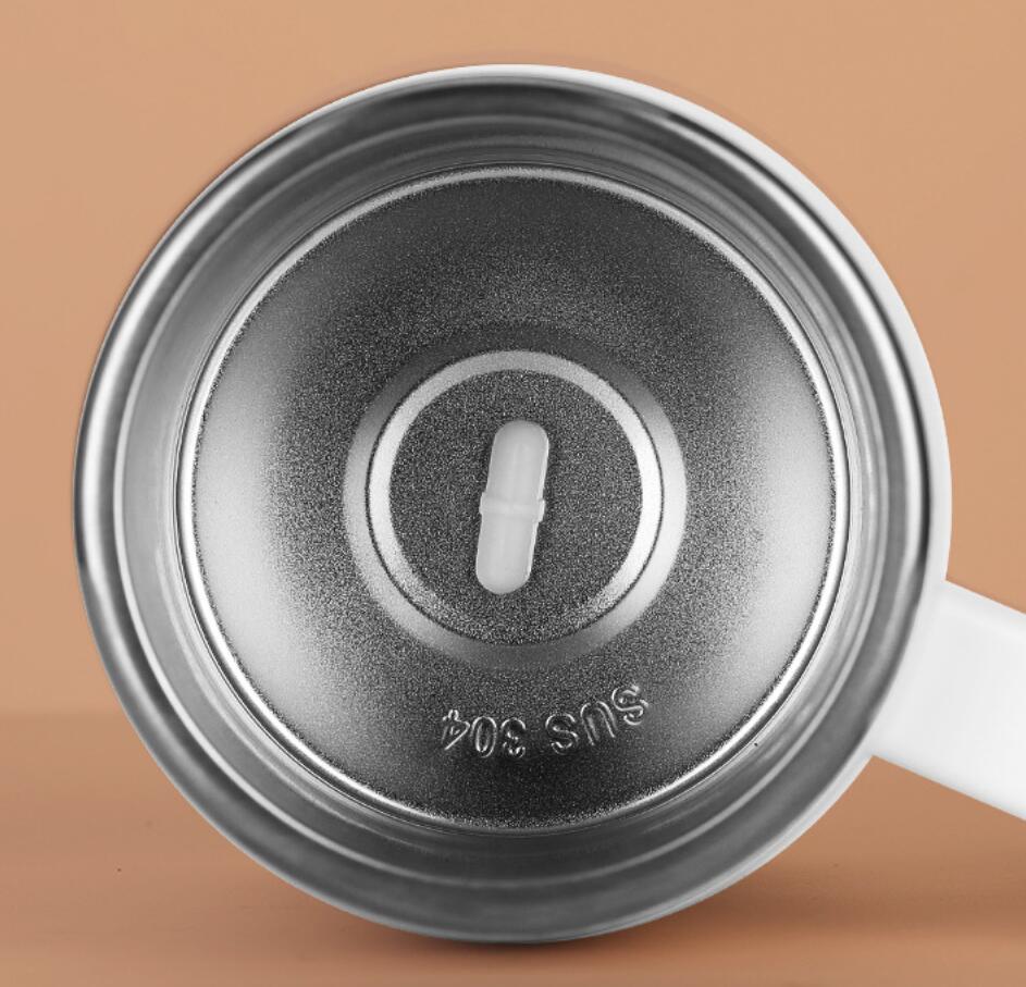 Automatic stirring stainless steel coffee mug