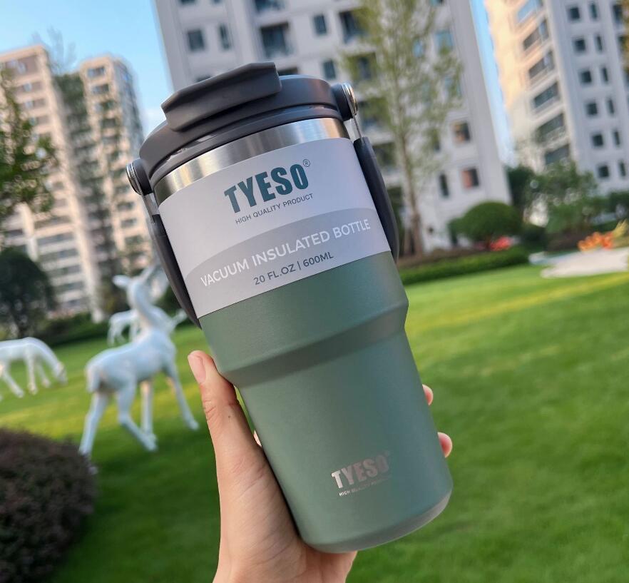 Portable large capacity stainless steel coffee mug