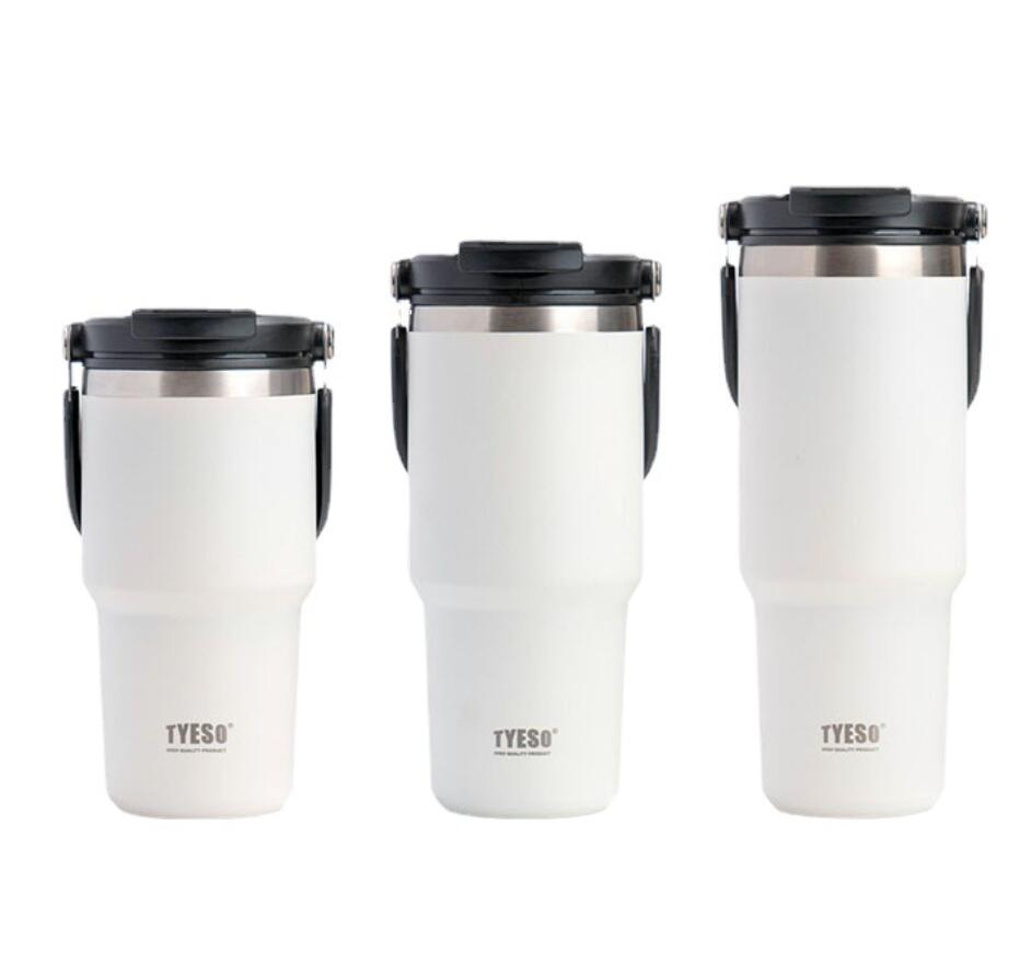 Portable large capacity stainless steel coffee mug
