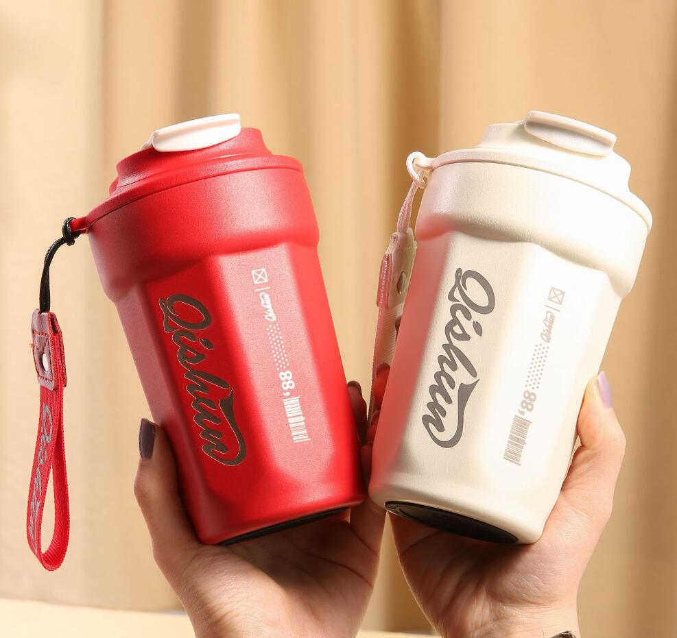 316 stainless steel coffee mug with rope