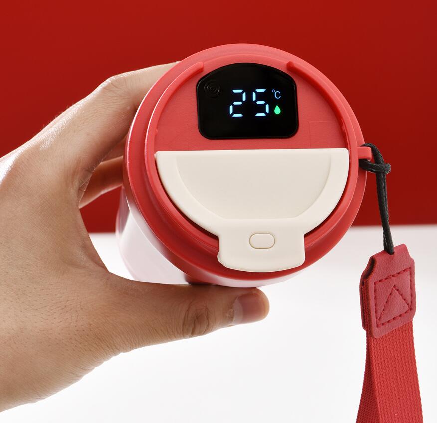 display temperature stainless steel coffee mug