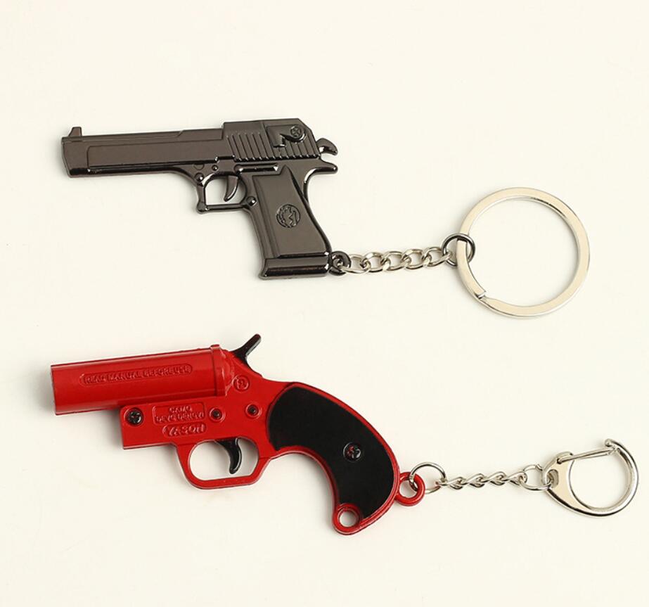 metal pistol keychain