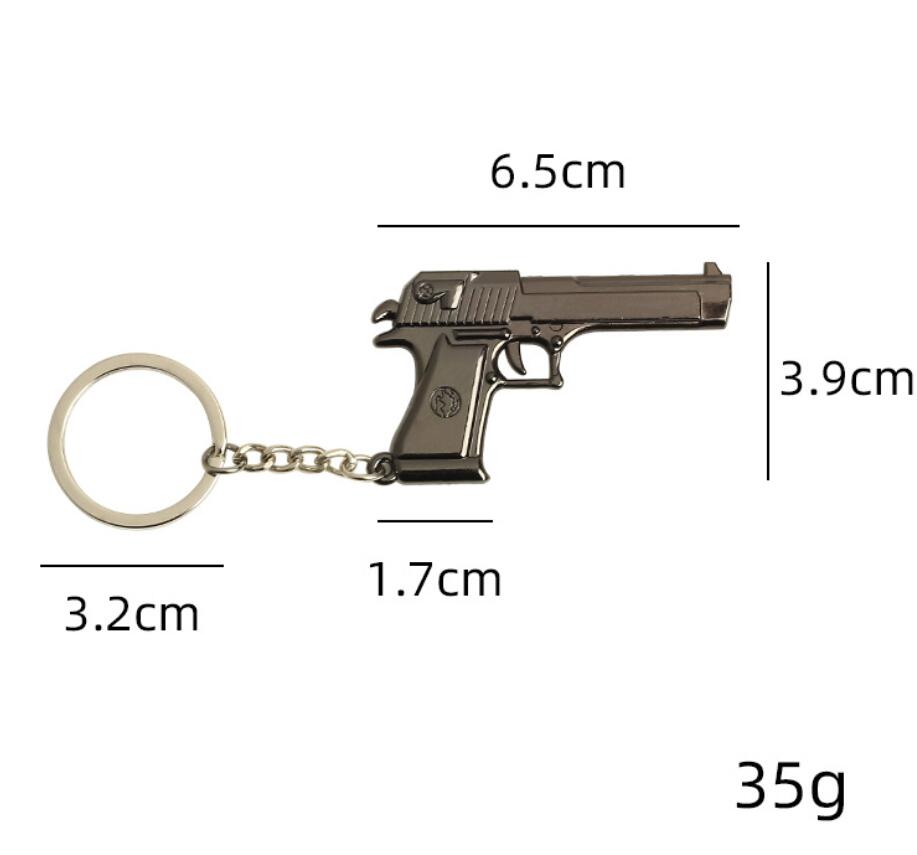 metal pistol keychain