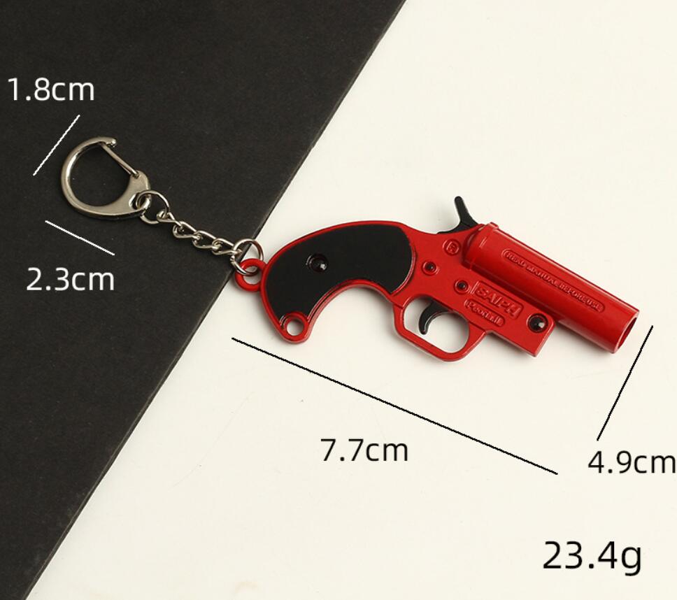 metal pistol keychain