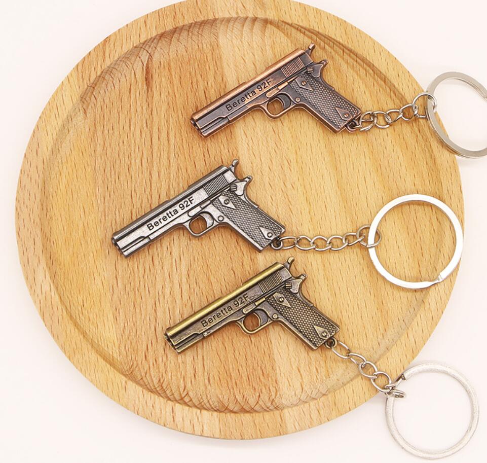 Retro Pistol Model Keychain