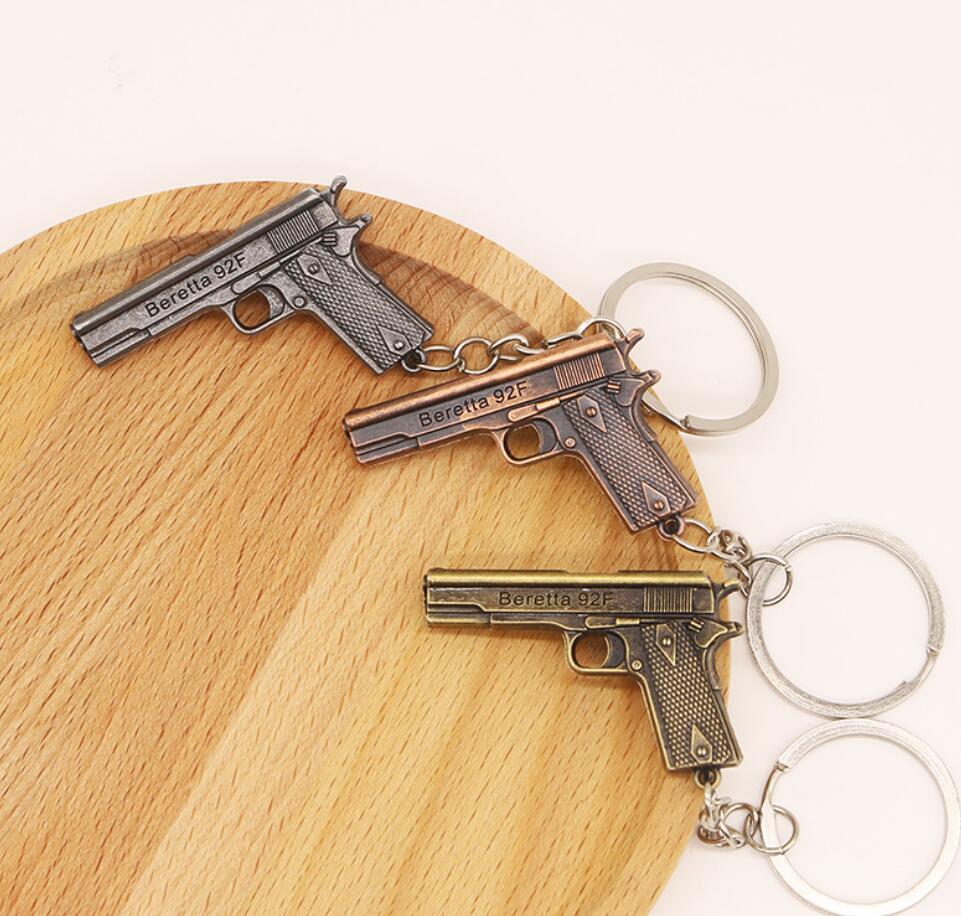 Retro Pistol Model Keychain