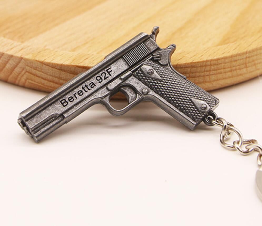 Retro Pistol Model Keychain