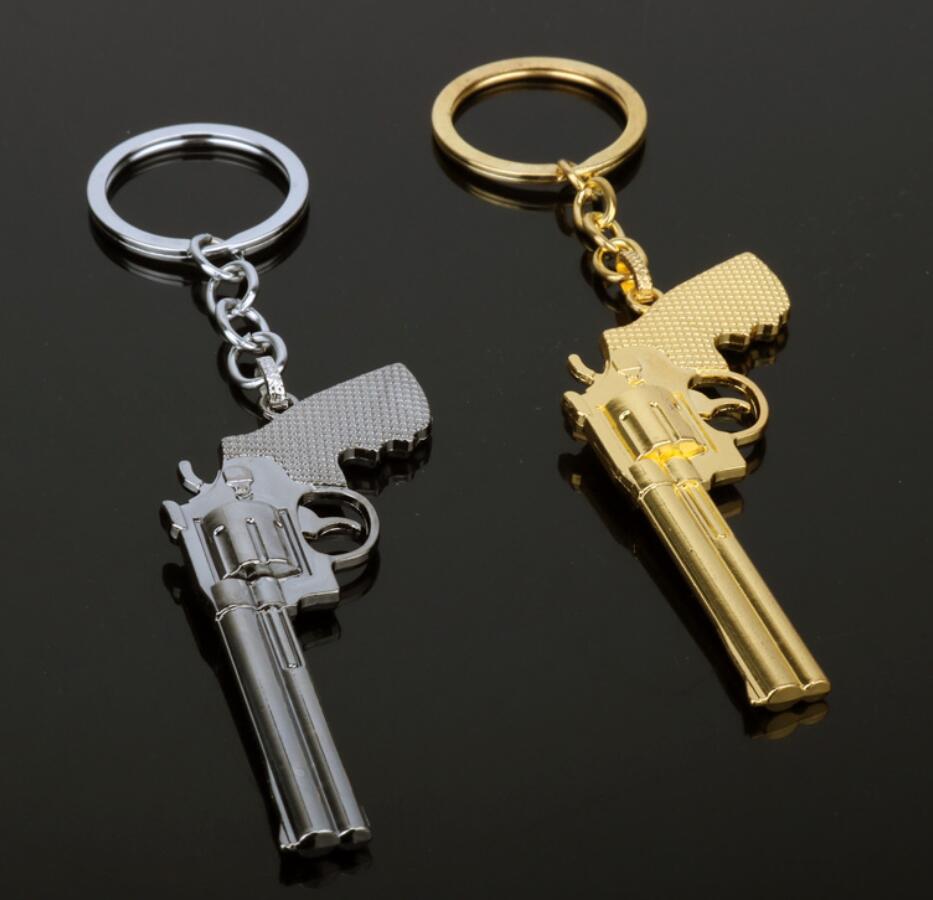 Retro Revolver Model Keychain