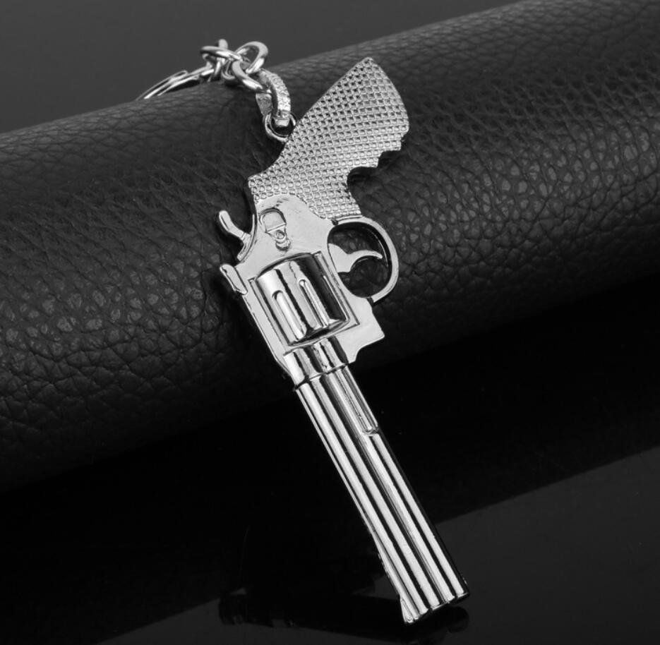Retro Revolver Model Keychain