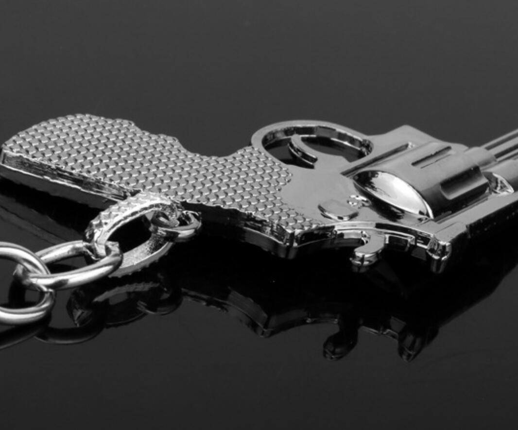 Retro Revolver Model Keychain