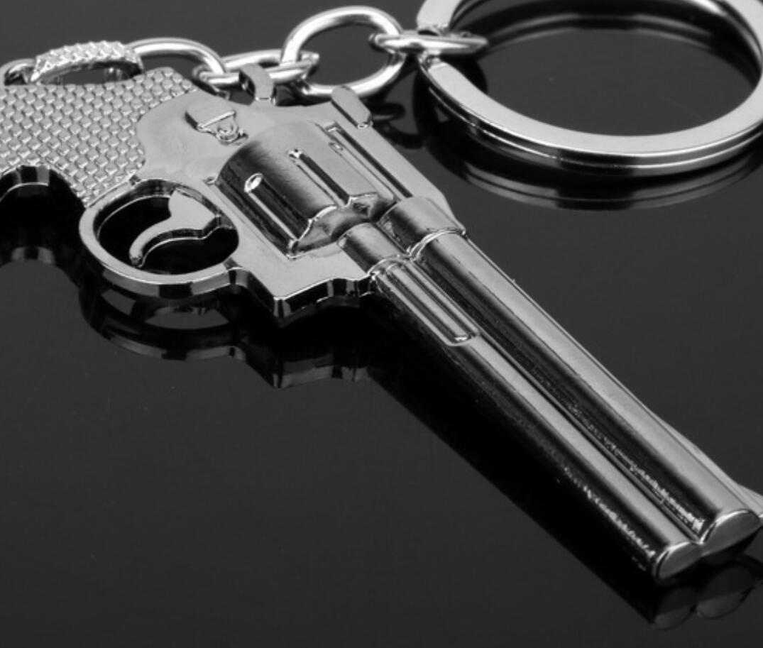Retro Revolver Model Keychain