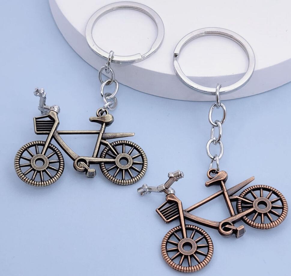 Retro bicycle keychain
