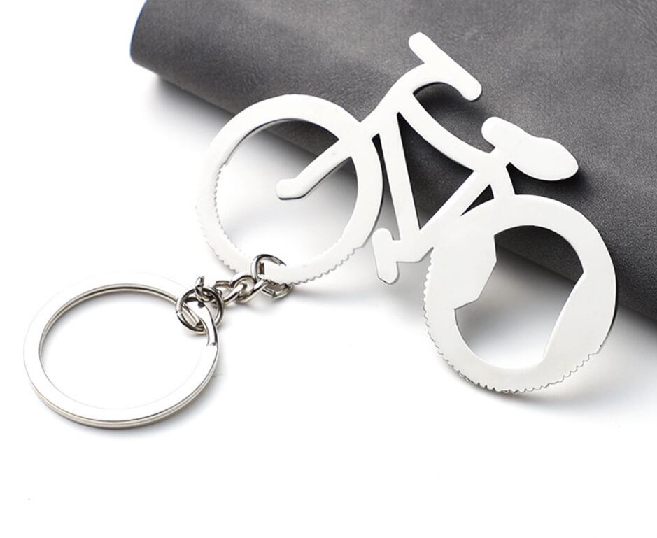 Creative bicycle bottle opener keychain