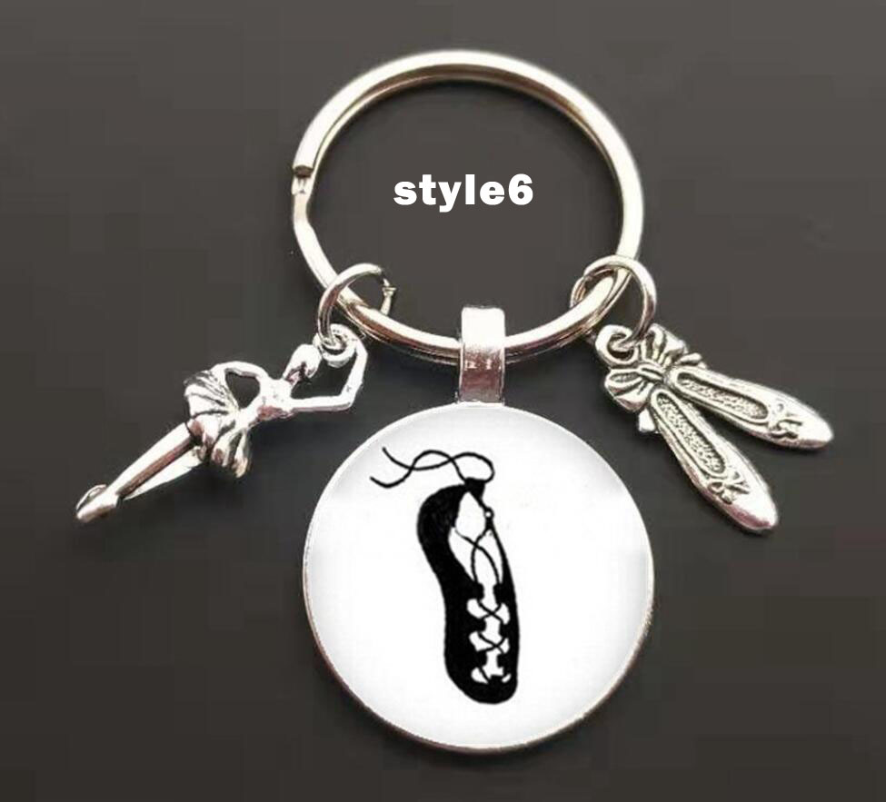 Ballet shoes and girl keychain