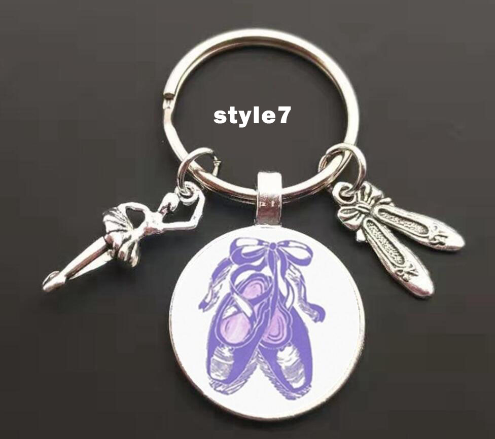Ballet shoes and girl keychain