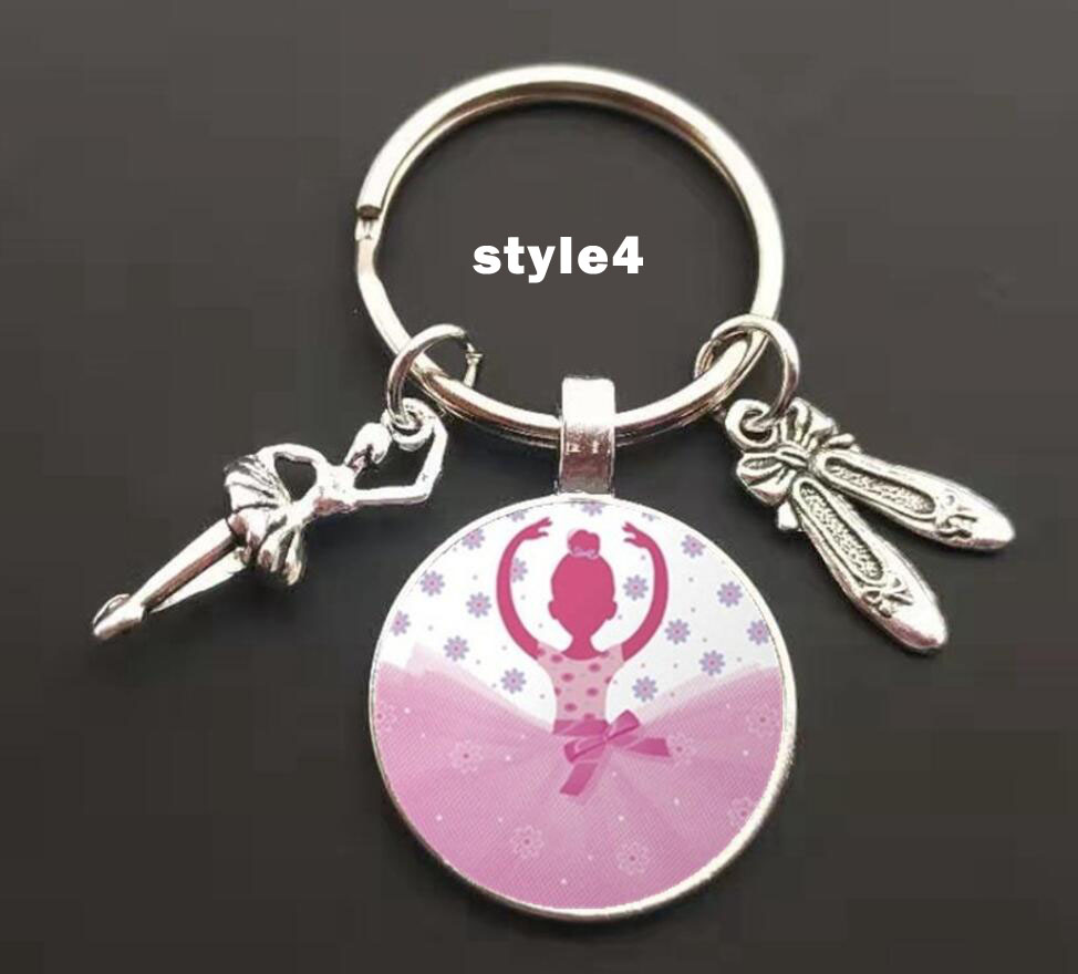 Ballet shoes and girl keychain