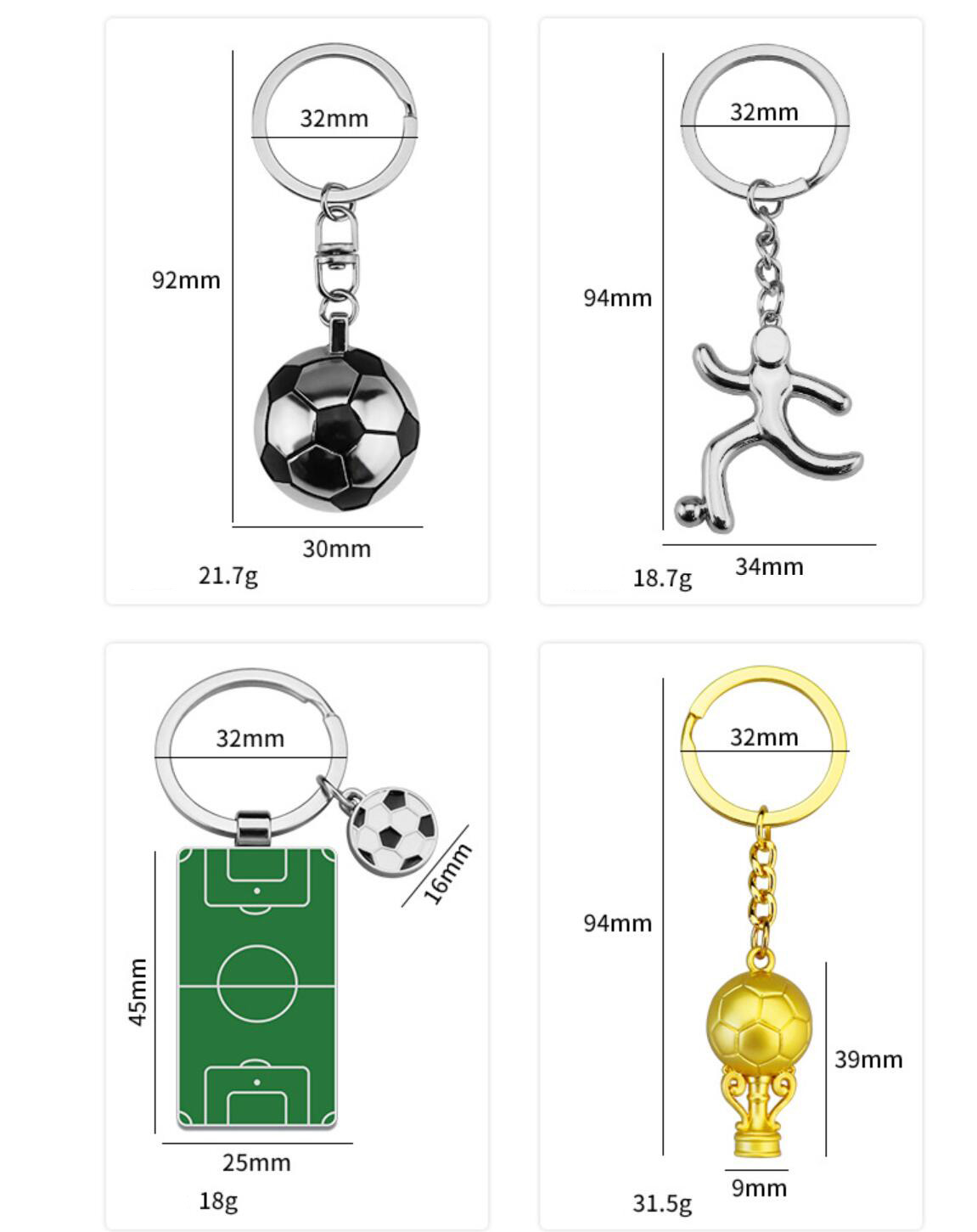Football trophy keychain